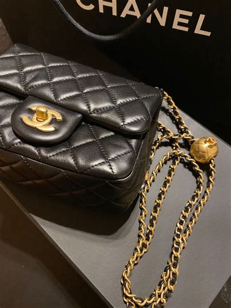 chanel mini flap gold ball